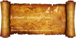 Lehner Azucséna névjegykártya